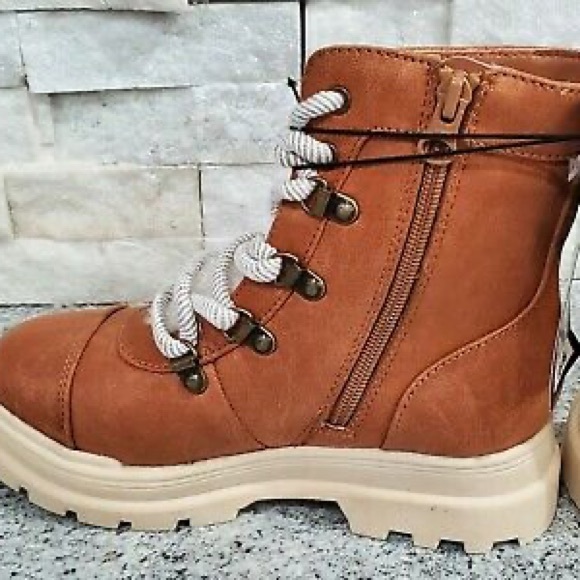 Art Class Willa Boots Brown Faux-Leather Faux-Fur Zip-Up Ankle Boots for Girls - Picture 6 of 6